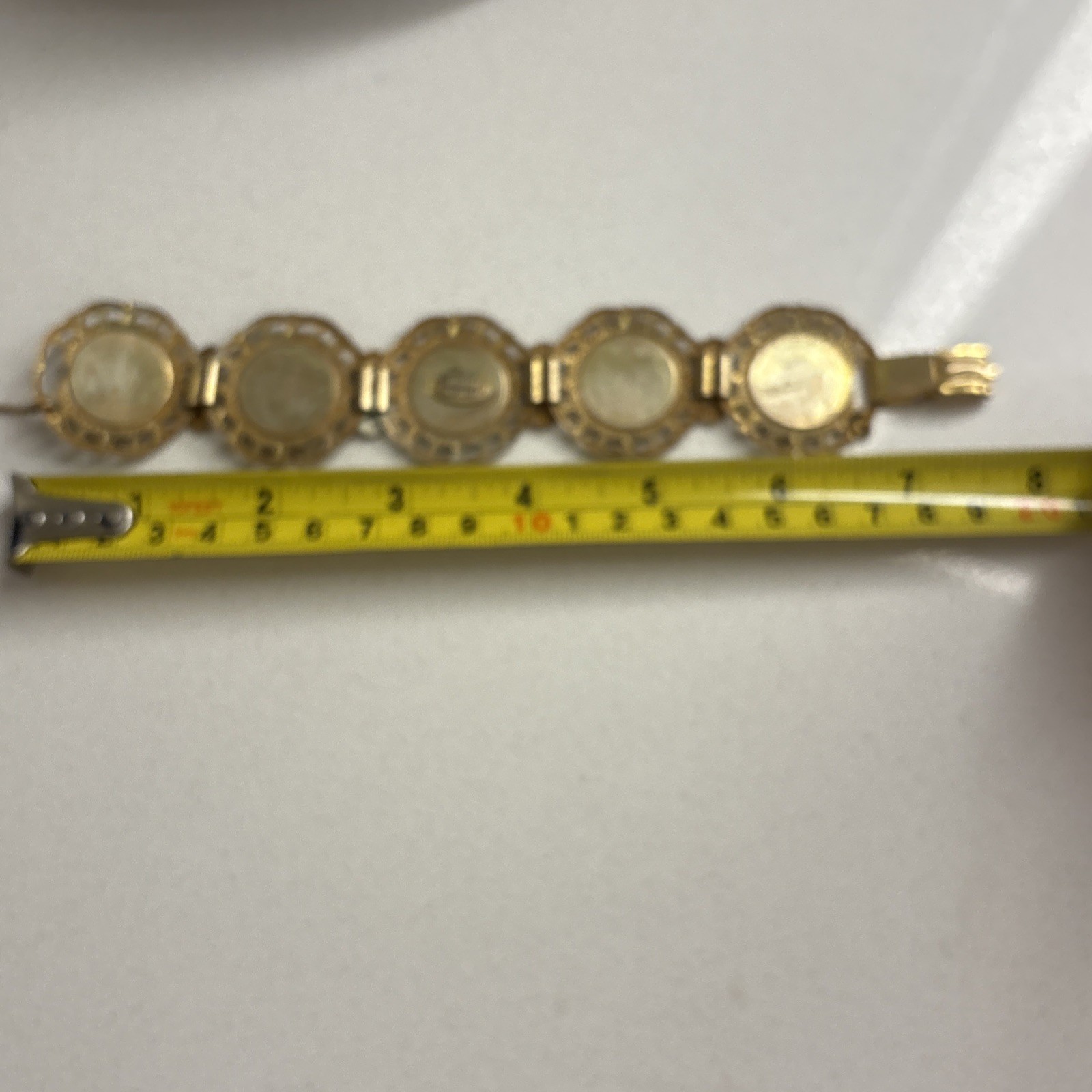 Miriam Haskell Vintage Gold Plated Coin Bracelet—Queen Of Australia—Statement!