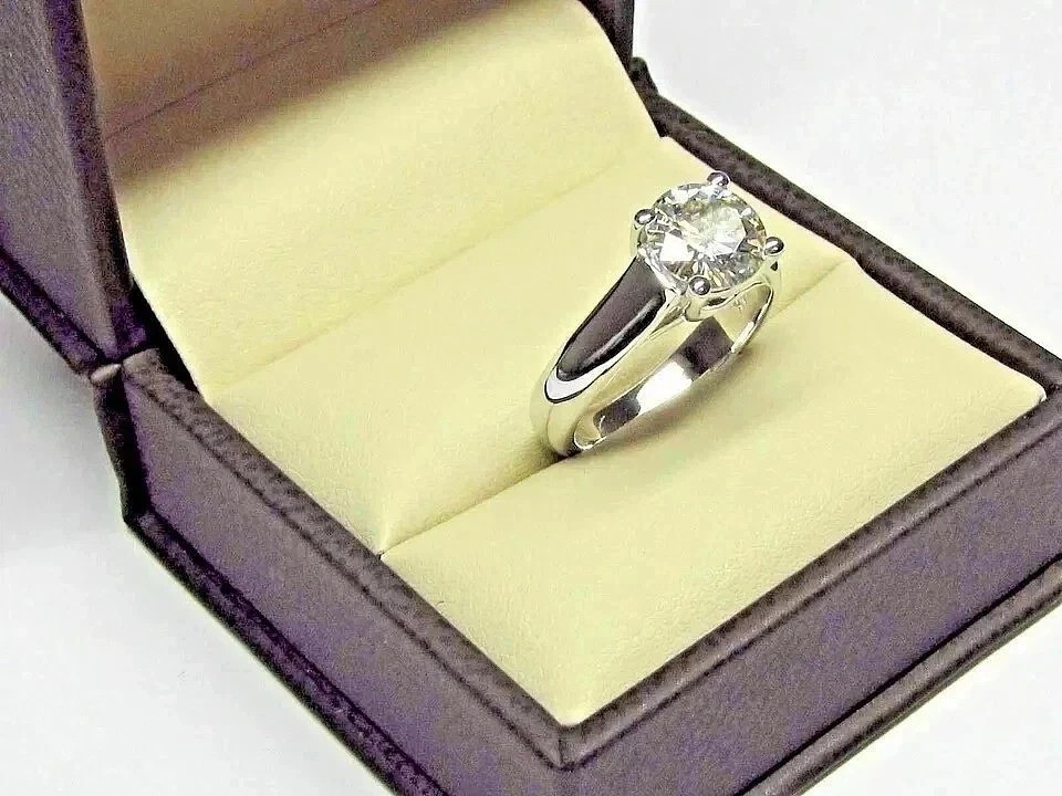 2Ct Round Cut Women’s Lab-Created Diamond Anniversary 14k White Gold Finish Ring