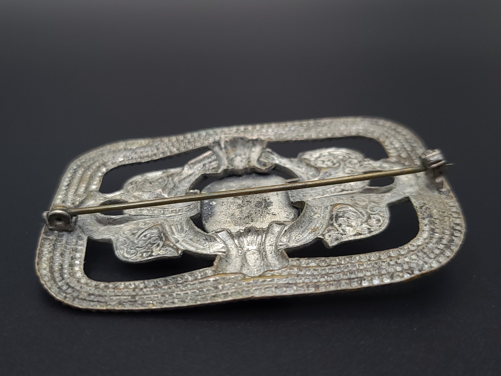 Vintage Max Neiger Egyptian Revival Pharaoh Brooch Czech Art Deco Pin