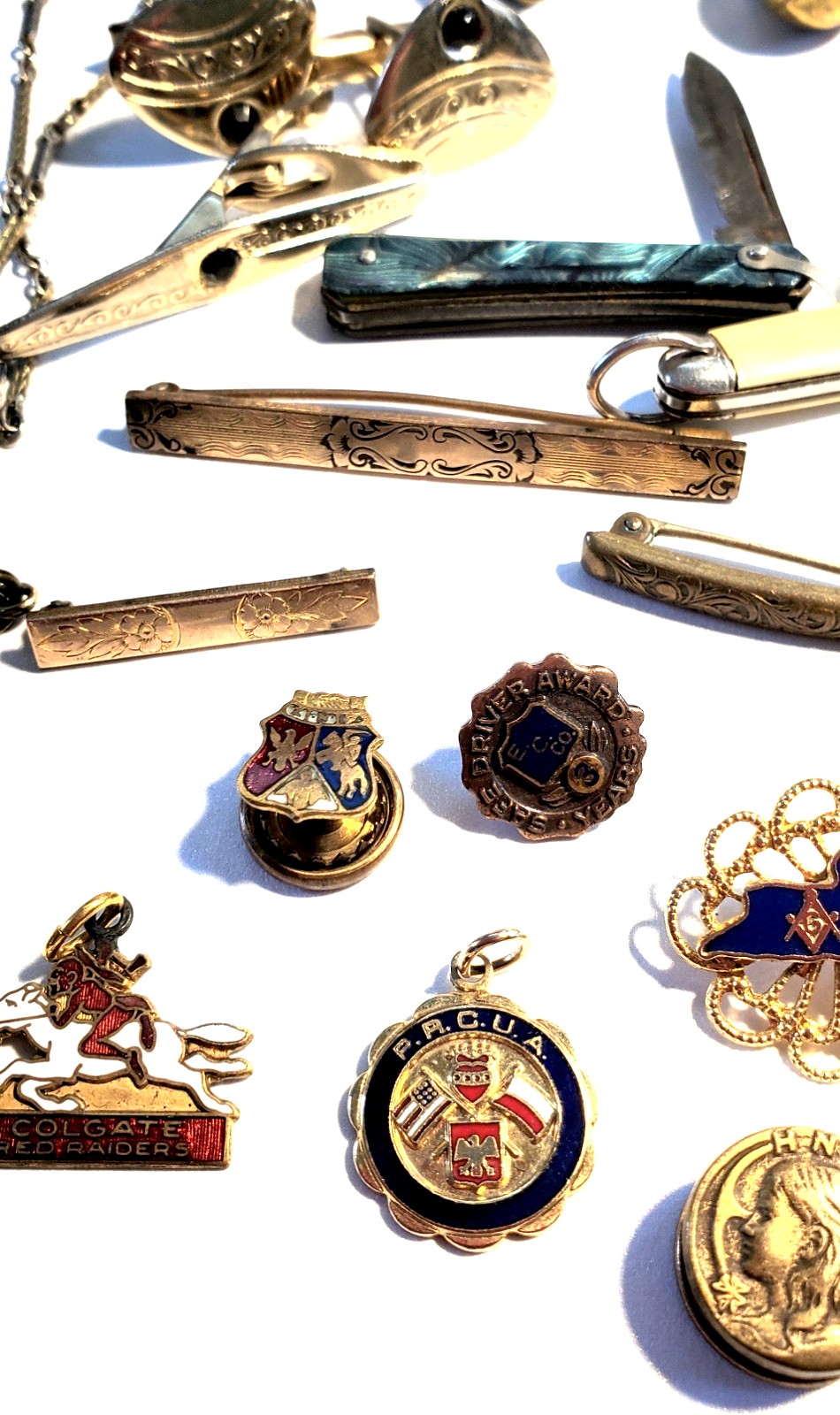 Antique, Vintage Mens Jewelry, Collectibles, Accessories Lot, Over 50 Pieces!