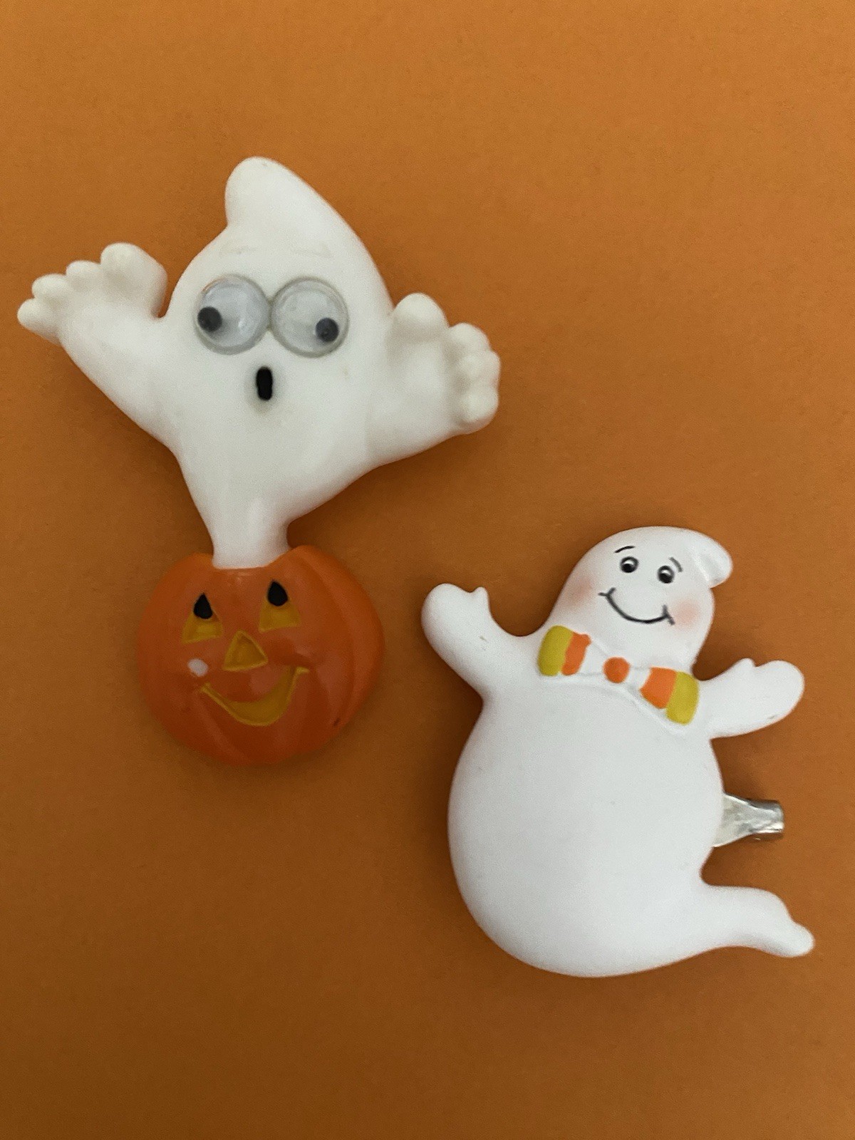 Goggle Eye Ghost Hallmark Vintage 1984 Halloween Pin plus 1 More Ghost Pin