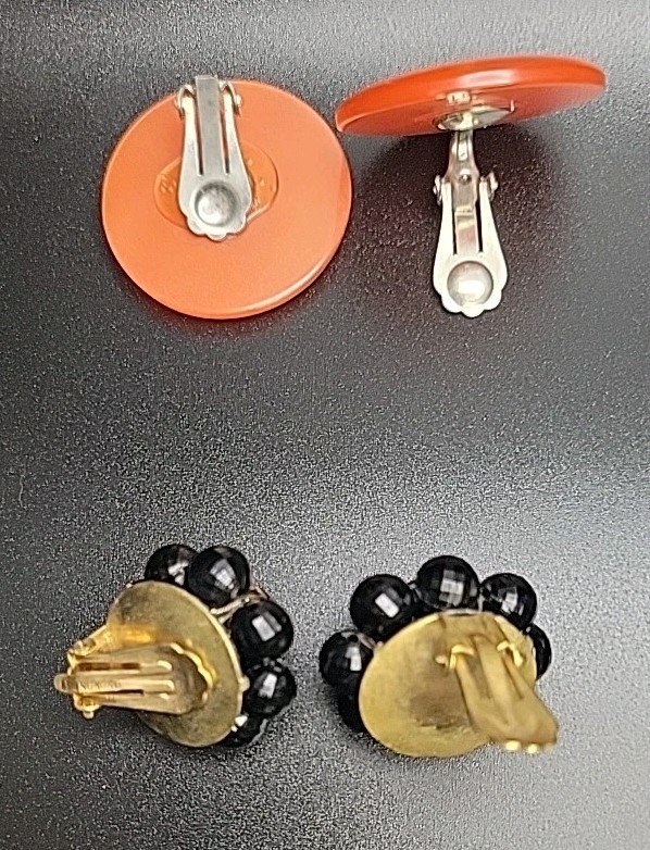Vtg 1950s 1960s Clip On Earring Lot 13 Pairs Japan Hong Kong Beaded Cluster MCM