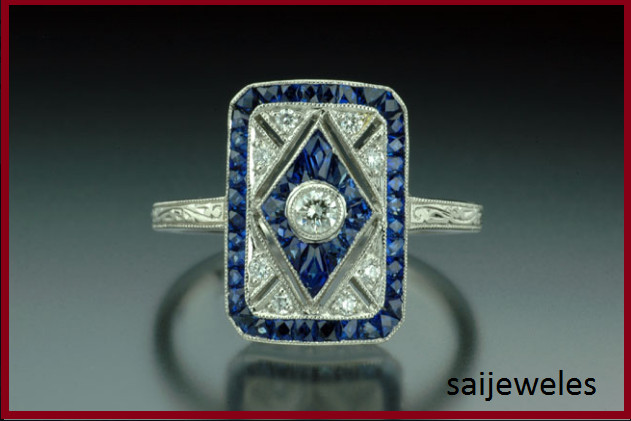 Lab-Created 1CT Round Cut VVS1 Diamond Vintage Art Deco Ring 14K White Gold FN