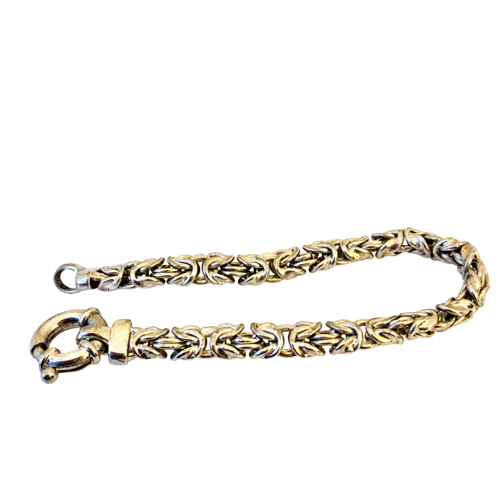 Vintage Sterling Silver Chain Bracelet Signed Made in Italy 16 grams