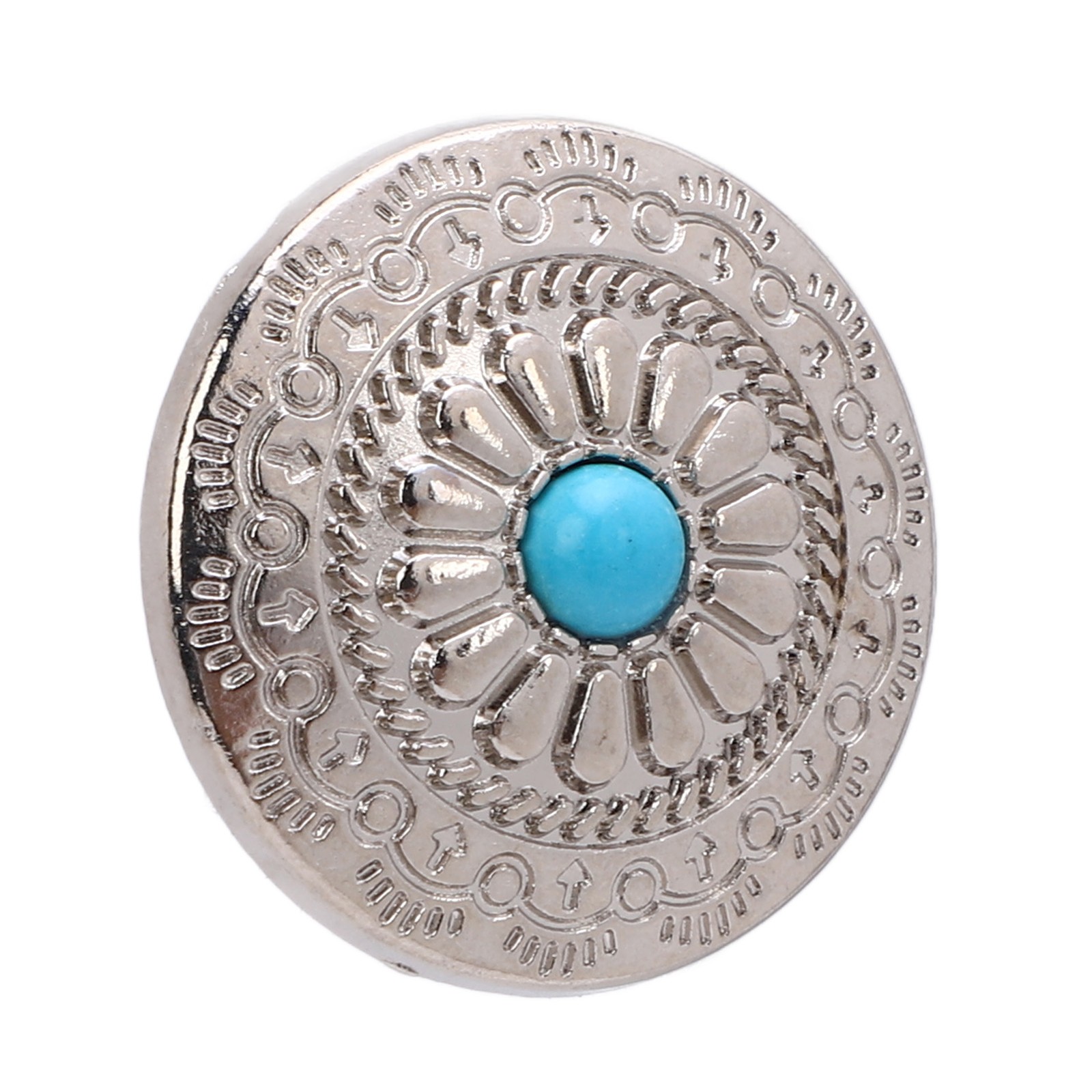Blue Turquoise Screw Buttons Elegant Design For Leather Crafts Easy To Use