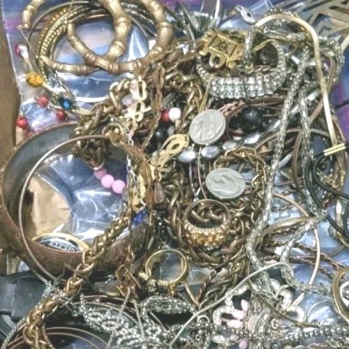 10 Pieces Lot Jewelry Costume Vintage Mix LBS necklaces bracelets pins rings