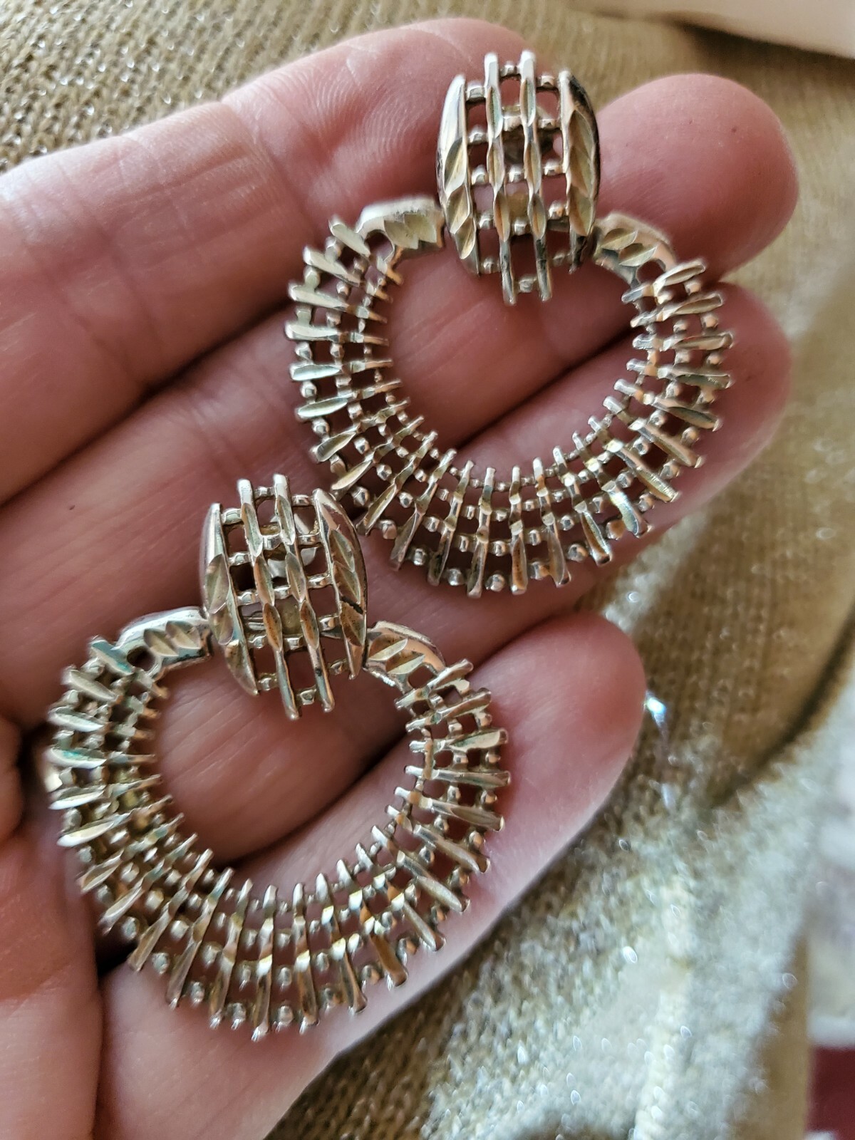 Vintage 925 Sterling Silver Dangle Earrings 10.9 grams Item 110