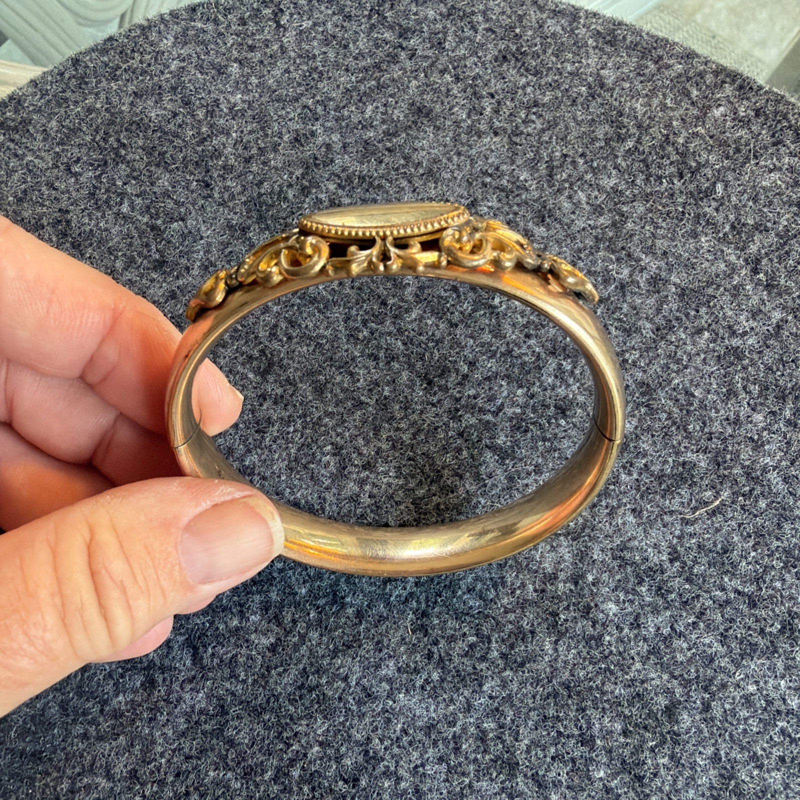 Antique 1907 F.M. Co Gold Filled Expansion Bangle Bracelet Victorian Edwardian