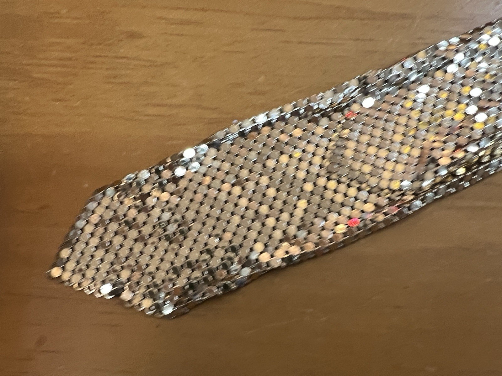 Whiting Davis Necklace Goldtone Mesh Necktie Necklace Tie