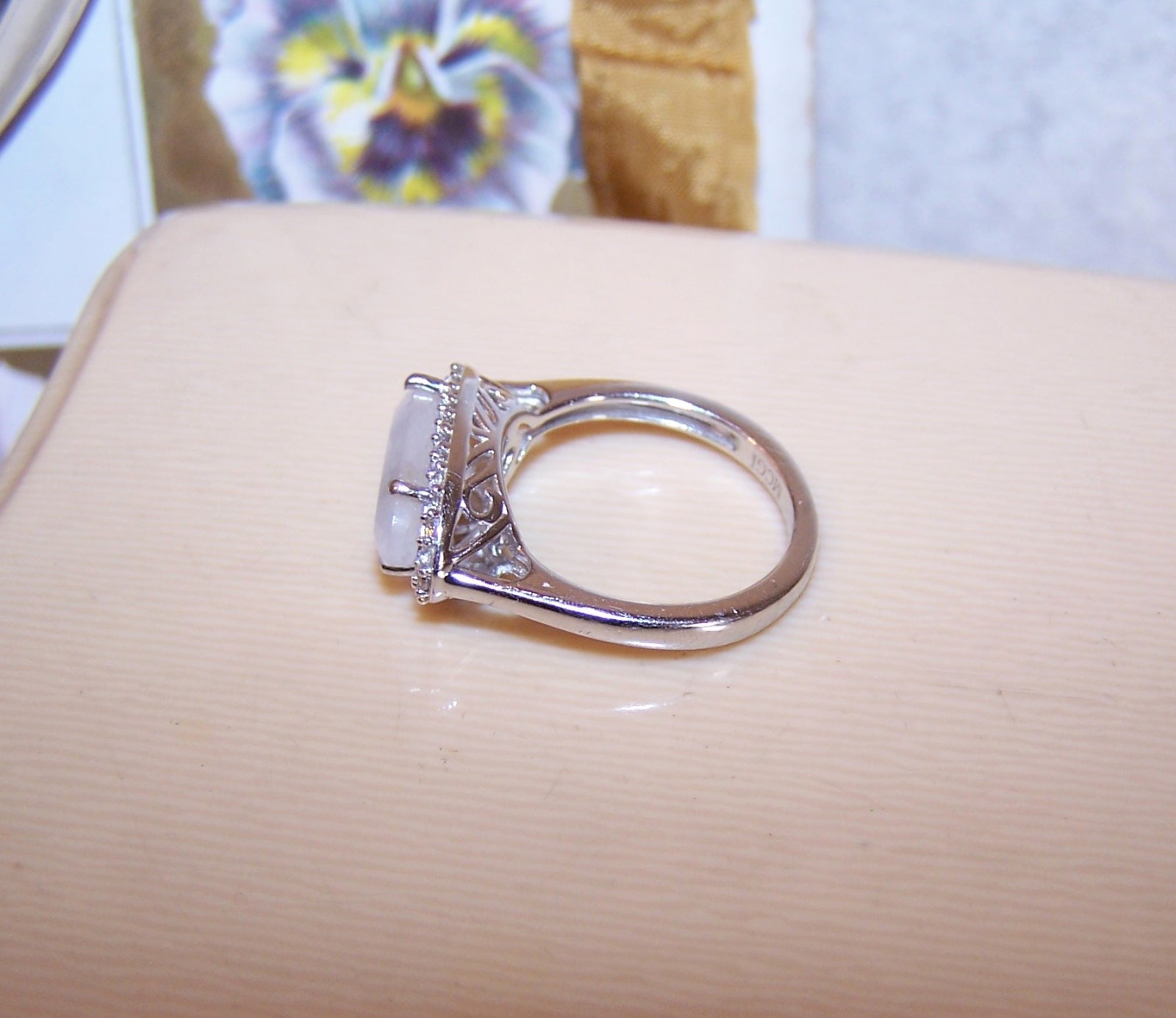MCGI Sterling Silver Moonstone Quartz Zircon Ring – Size 5.75