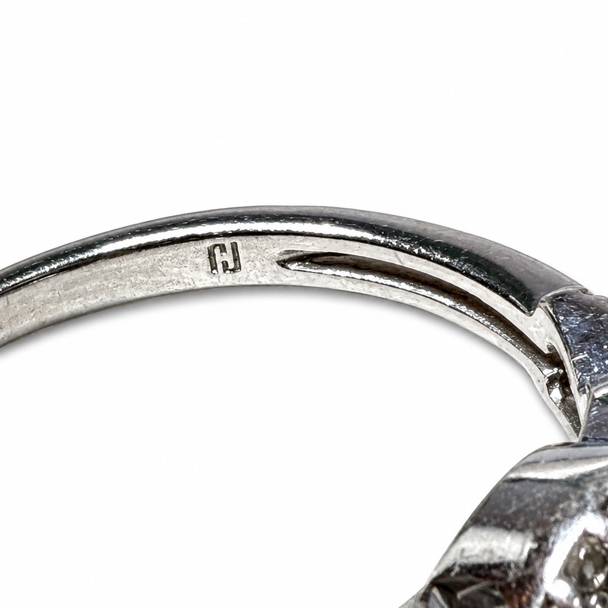 VTG Graziano 925 Sterling Silver Simulated Blue Sapphire Oval Infinity Ring 8