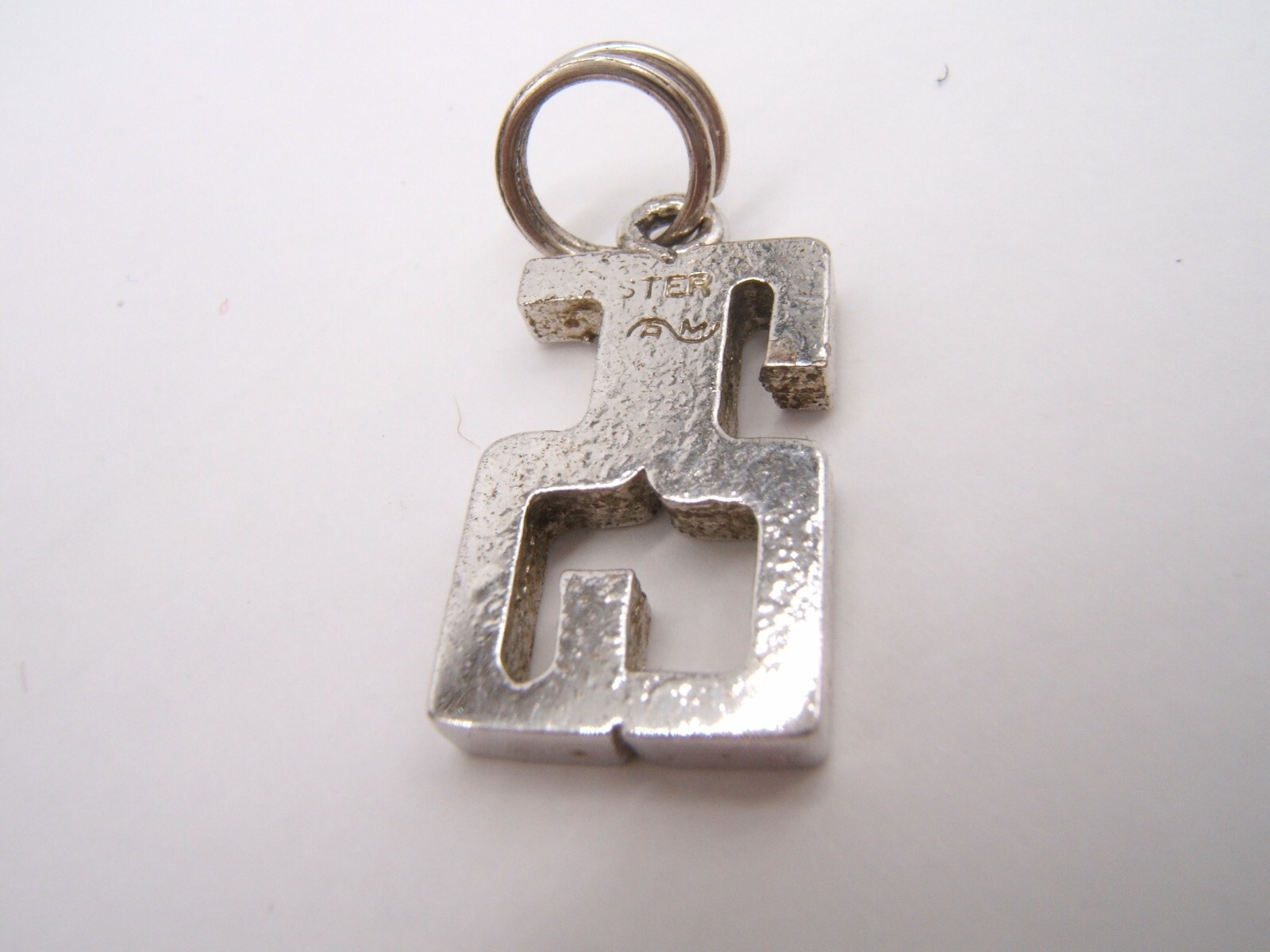 VINTAGE STERLING SILVER CHARM NUMBER 25 BIRTHDAY ANNIVERSARY