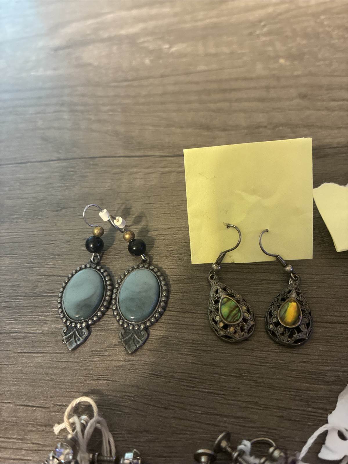 Bulk Vintage Earrings, Silver, And Other Metals/Gems 40 Grams