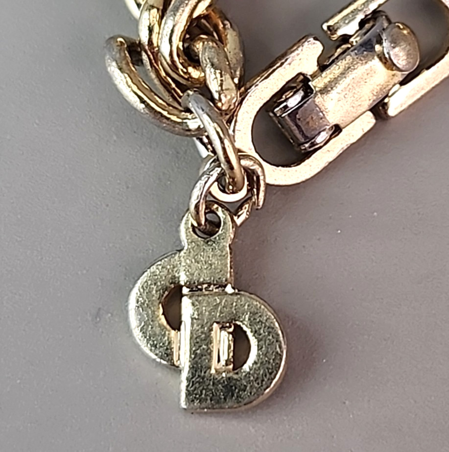 Vintage Christian Dior Rope Chain Necklace 4mm SHORT 15″