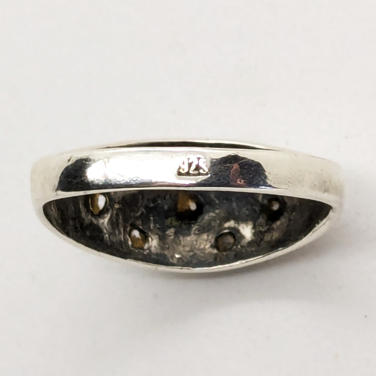 Vintage Elegant RING Silver 925 with Chic Bright Inserts -size: 9US (19mm) | #28