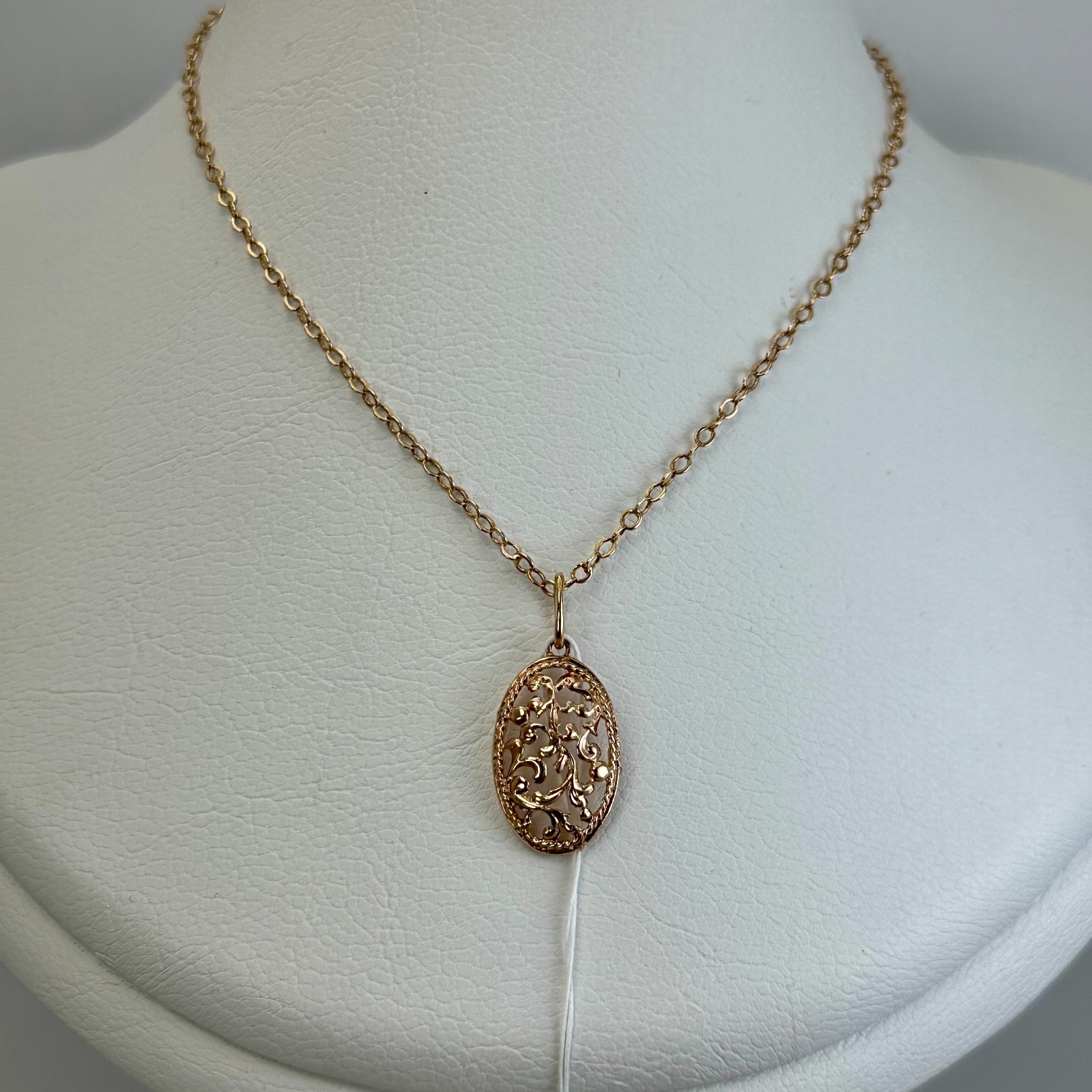 USSR Vintage Original Solid Rose Gold Pendant 583 14K Kyiv Ukraine 1980 1,72 g.
