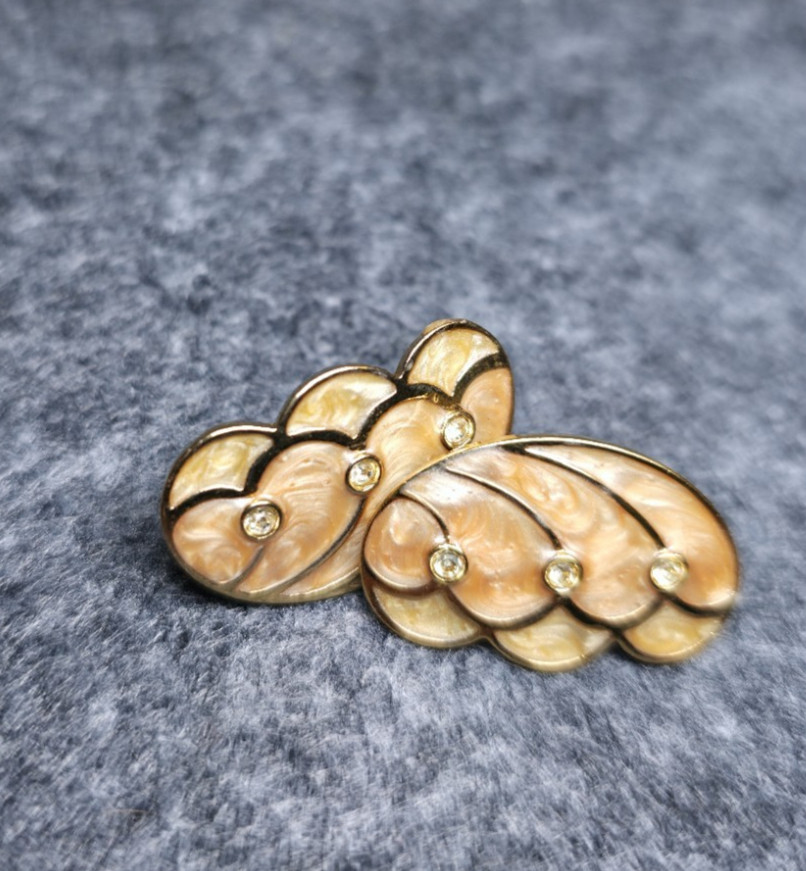 KJL Kenneth Jay Lane For Avon Earrings Butterfly Wings, Vintage