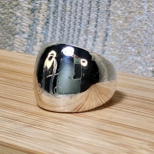 Sterling SILVER THICK “A” SIGNET Ring ~ ANTIQUE Size 7 Monogram 925 HEAVY 13.7g
