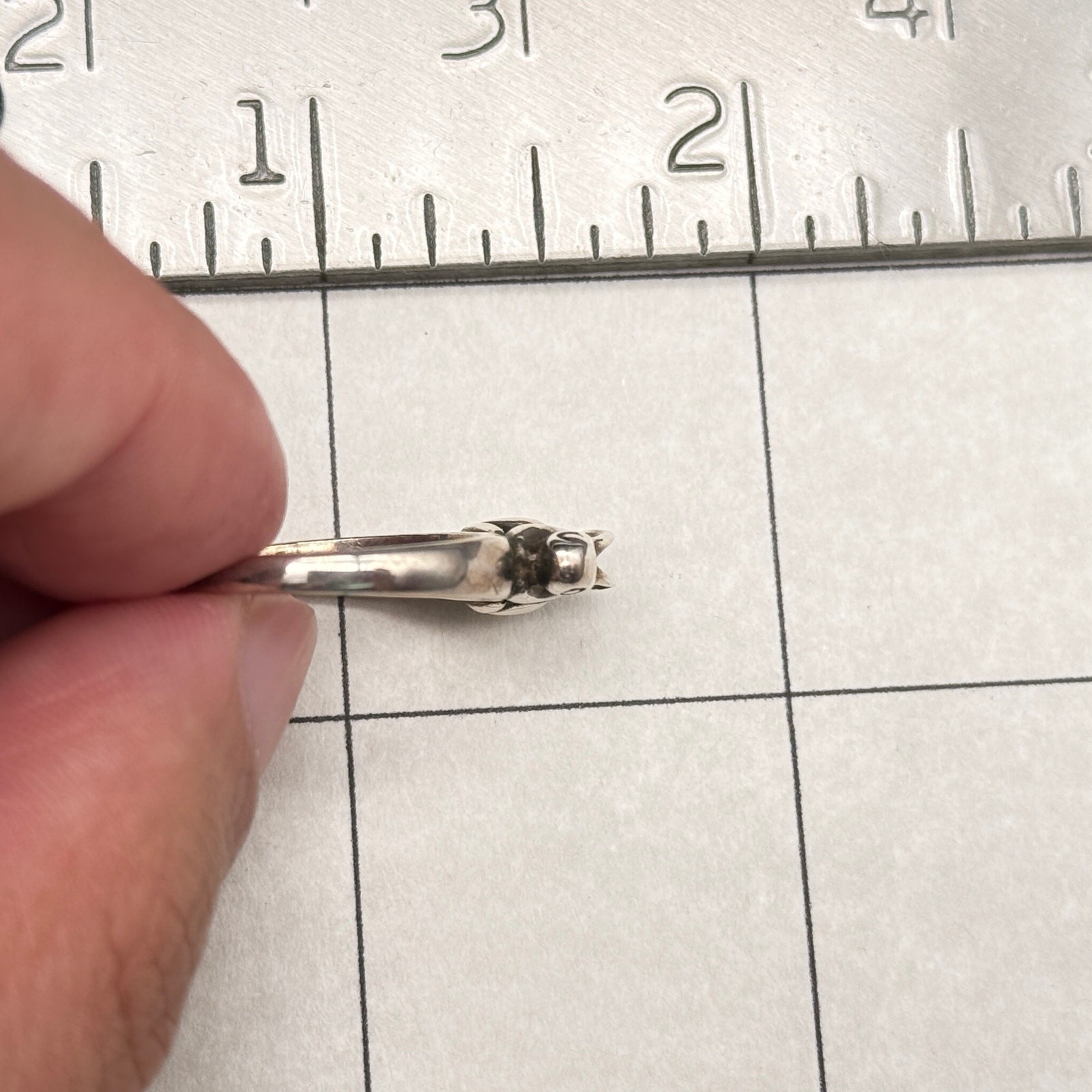 Vintage James Avery Rabbit Bunny Sterling Silver Ring Size 6.75