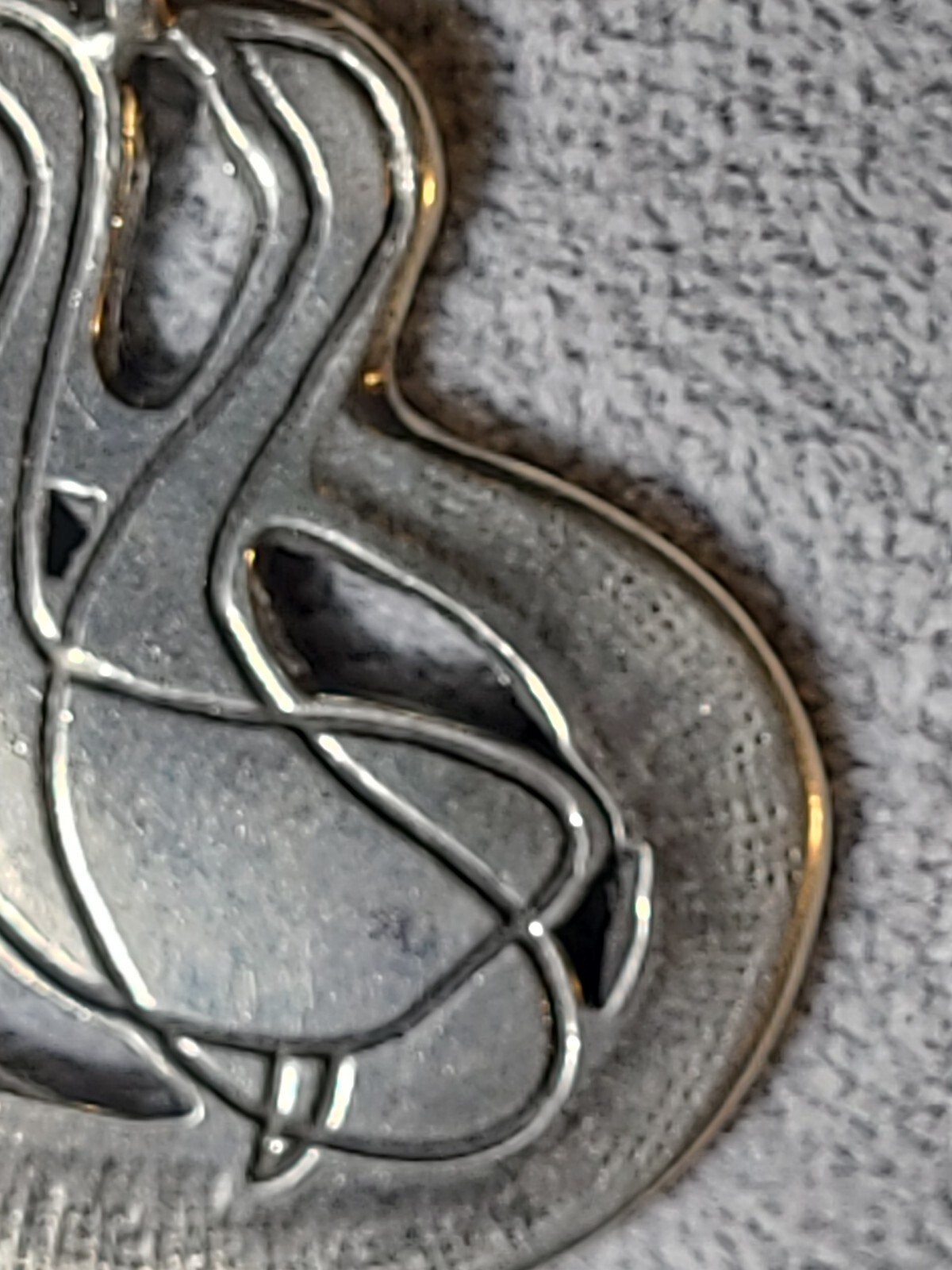 Vintage Eivind Hillestad Norway Pewter Signed EH Pendant Necklace 1960’s