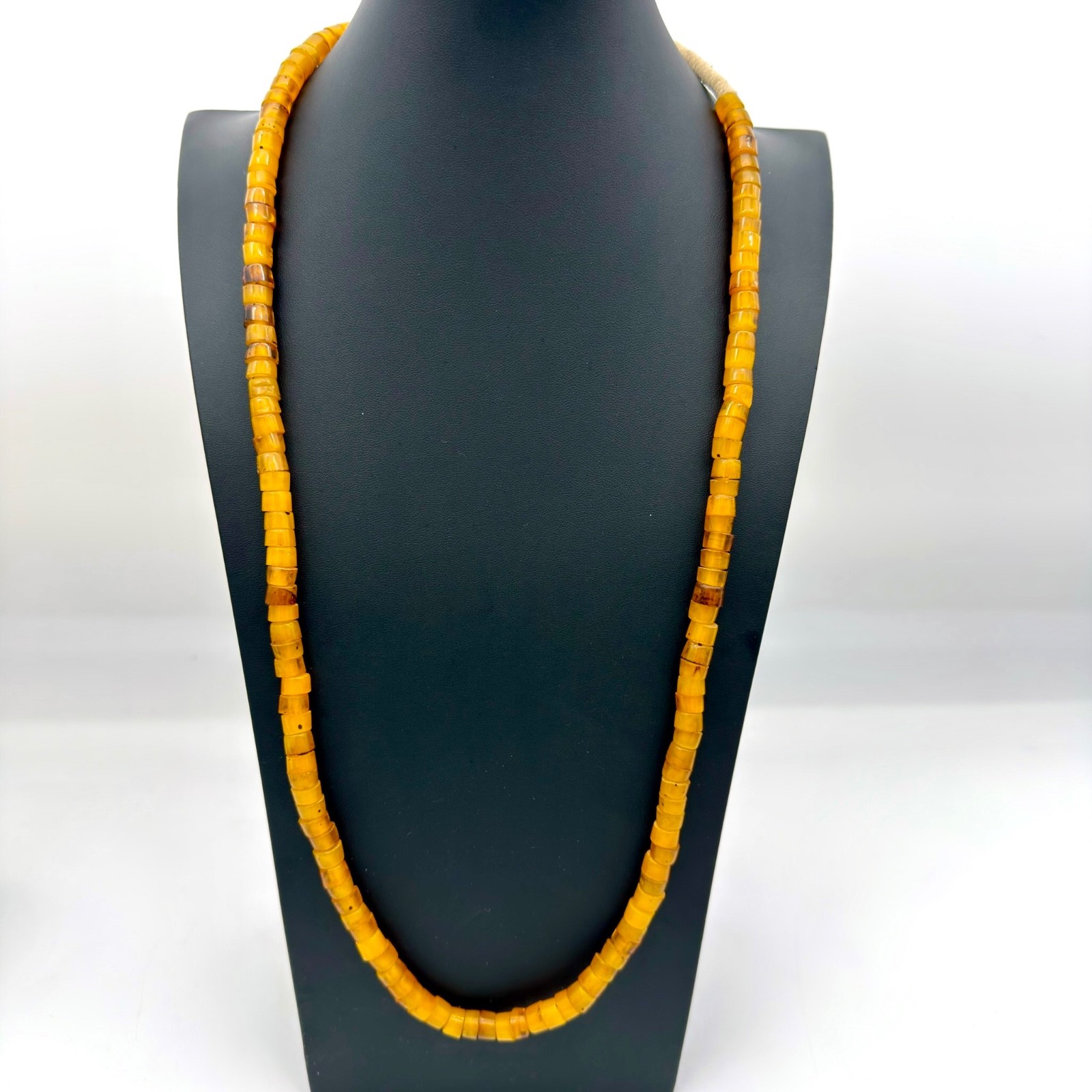 Vintage Tibetan Butterscotch Amber Resin Necklace 46g Egg Yolk Sherpa Trade Bead