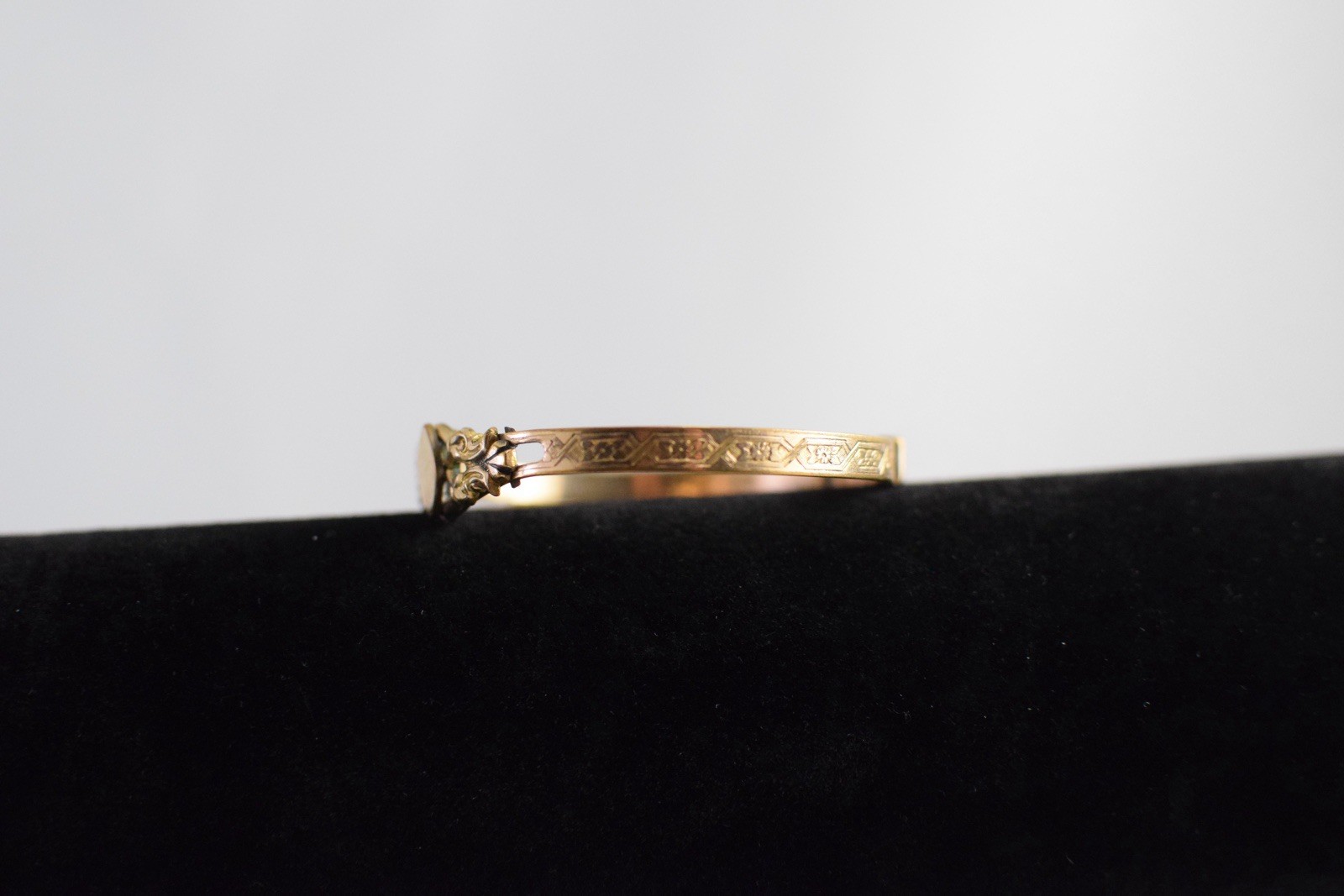 Antique Victorian Rolled Gold Floral Expandable Bangle Bracelet Read