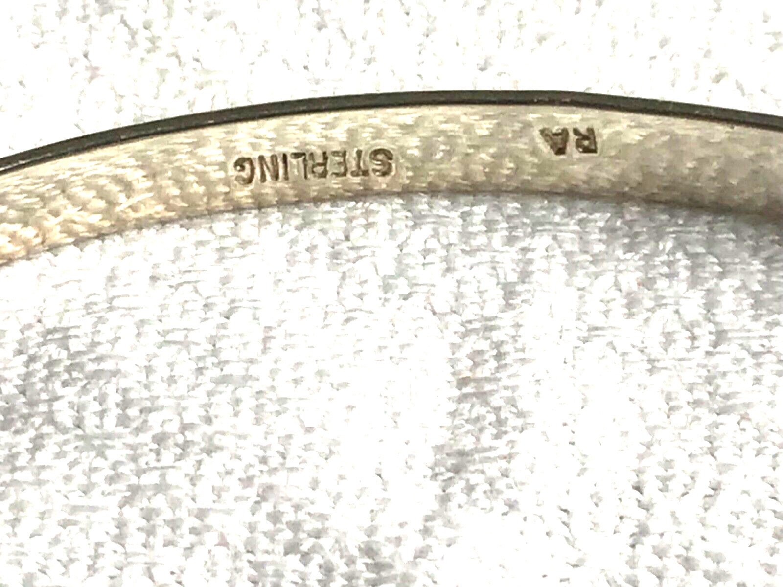 Sterling Bangle Sailboat Design Front Opens 4mm Wide Back 7 1/2” Circumference