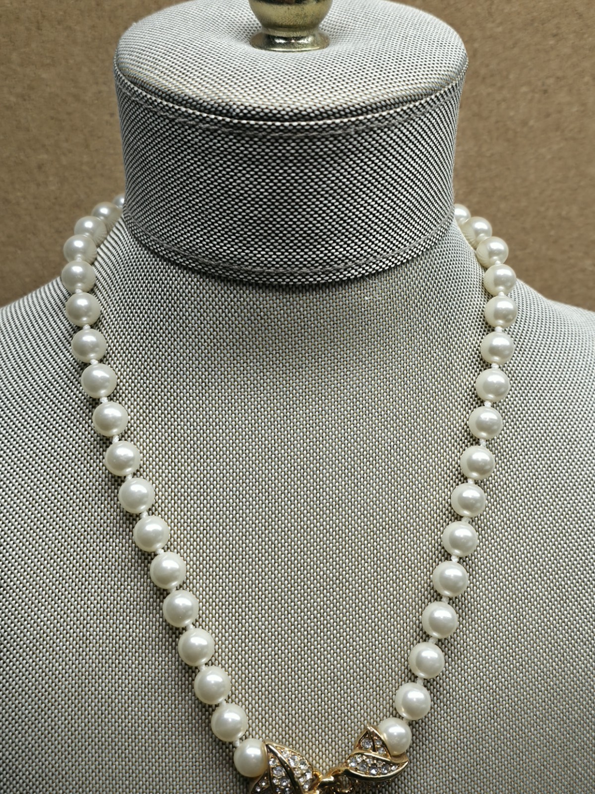 Vintage Swarovski Jeweler’s Collection Stunning Pearl & Crystal Drop Necklace
