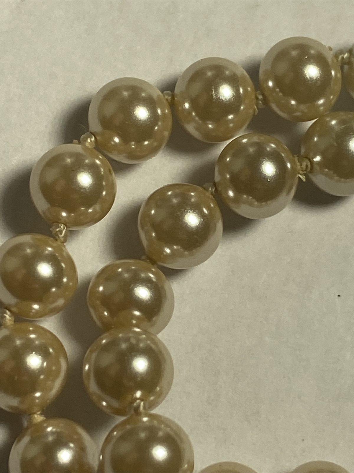 Bracelet 2 strand faux pearls Sterling Clasp Vintage Unused Mint Condition