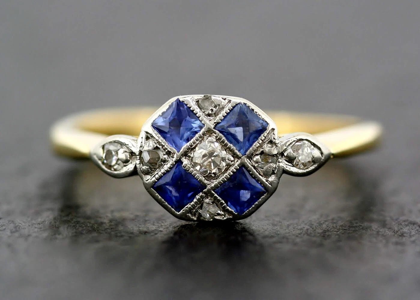 2.8Ct Art Deco Vintage Style Lab Created Diamond Anniversary 14K Gold FN Ring