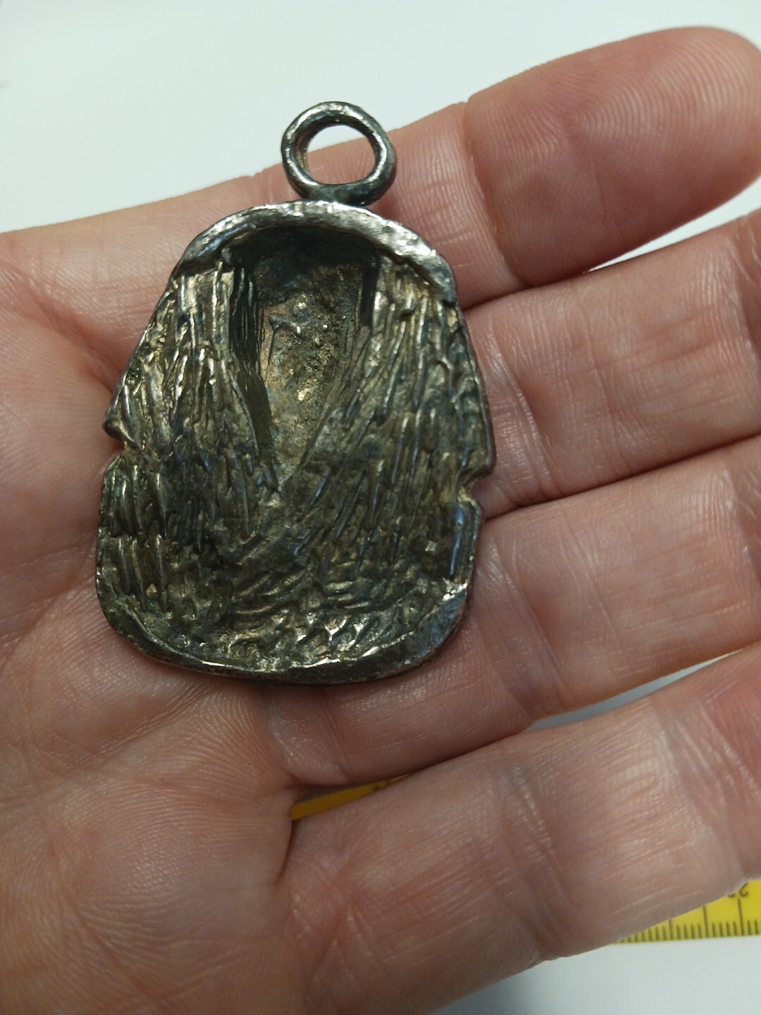 Vintage King Tut Medallion Necklace Head Large Egyptian King Tut Statue Figurine