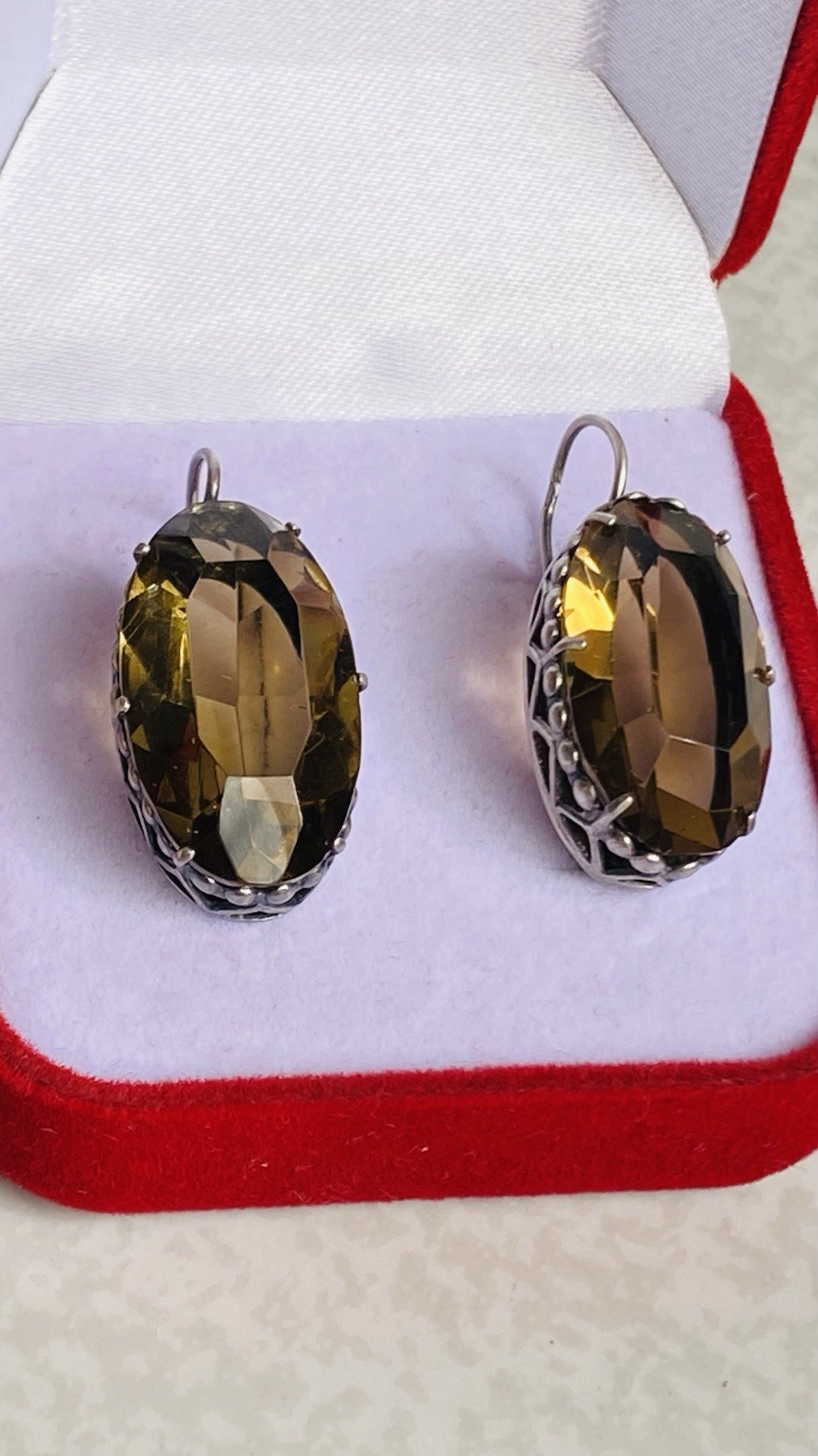 Серьги Крупные СССР серебро 875 звезда 3ФК