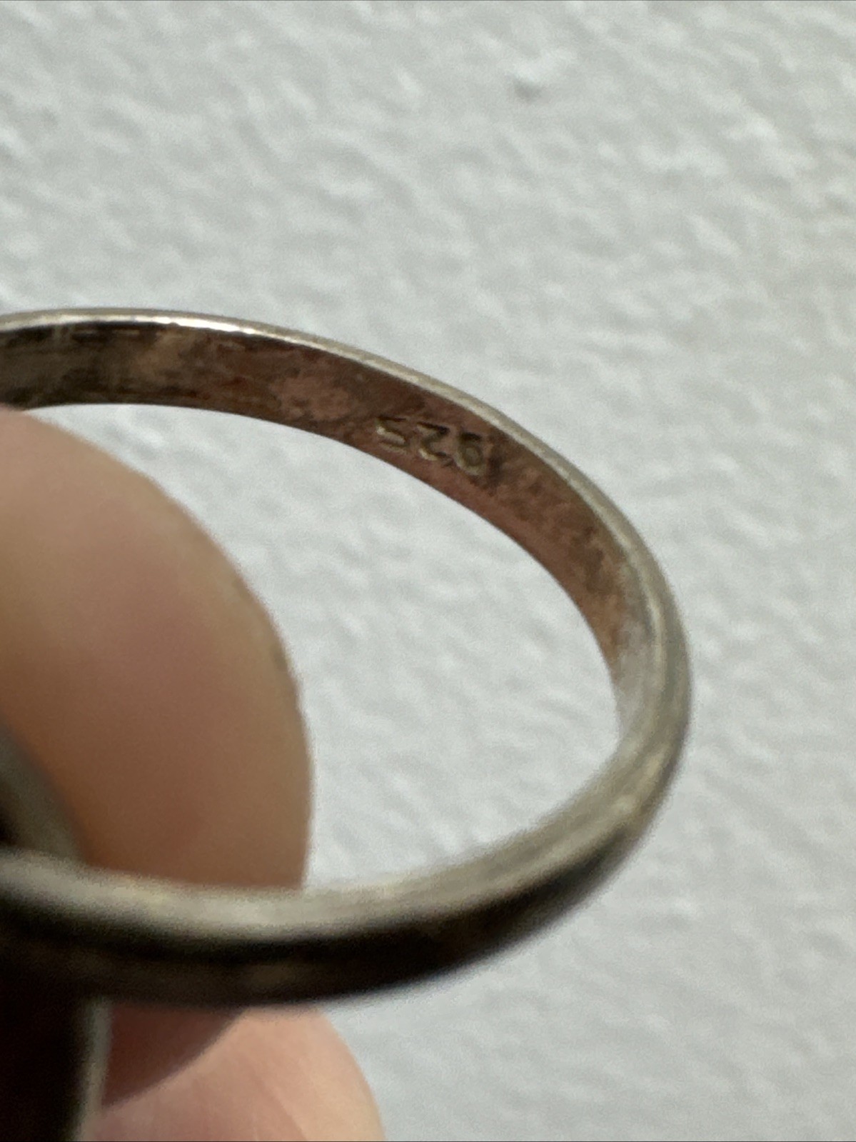 Vintage Chunky 5 Interlocking Sterling Silver Size 4.5 Band 8.6g Ring Tarnished