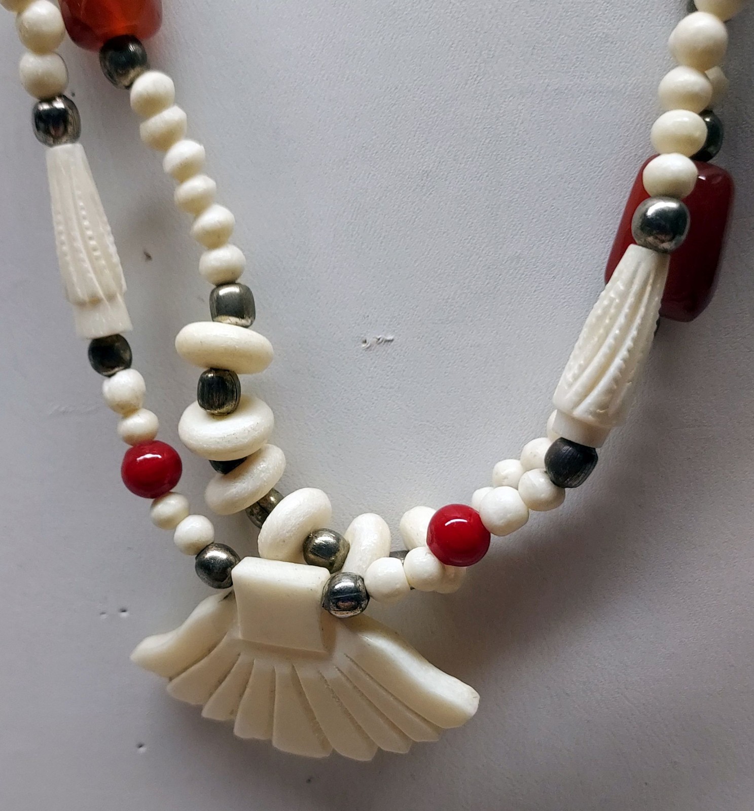 Vintage 25in Hand Strung Necklace – Kisii Soapstone & Multiple Different Stones