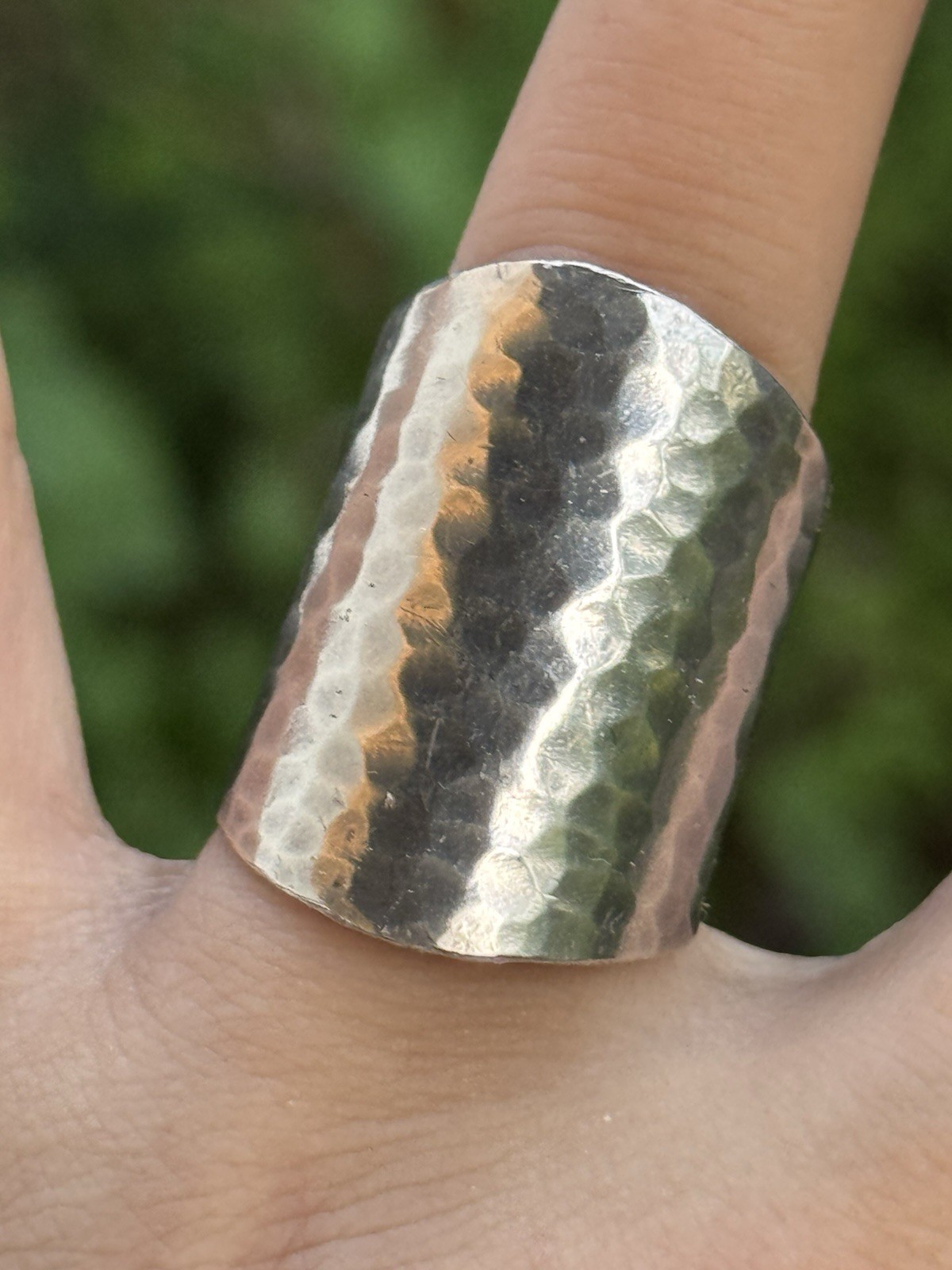vintage artisan ring sterling silver 925 signed