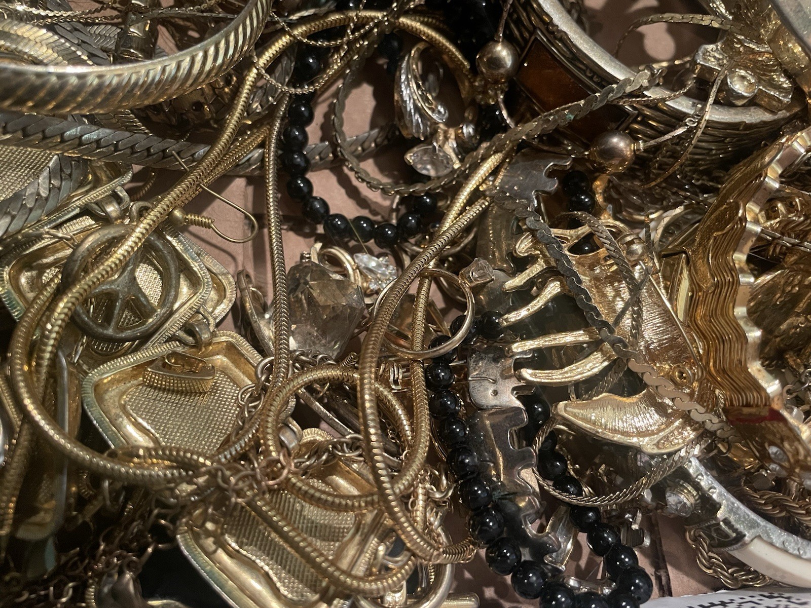 Vintage Mixed Estate Jewelry Mystery Lot – One Gallon Bag – 925 SILVER INCLUDED!