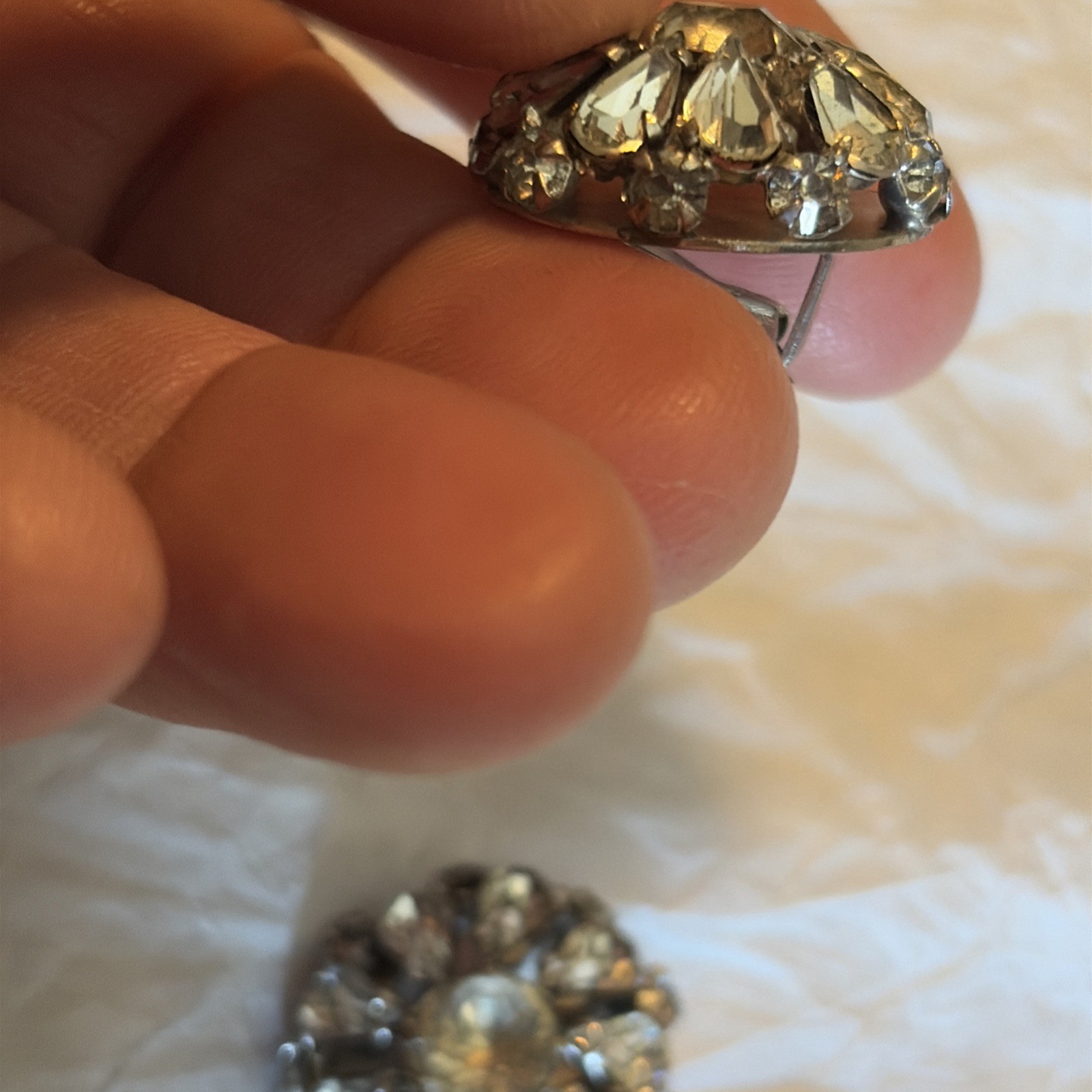 Vintage Fred Block Earrings-circa 1930-50, Older Earrings That Still Sparkle
