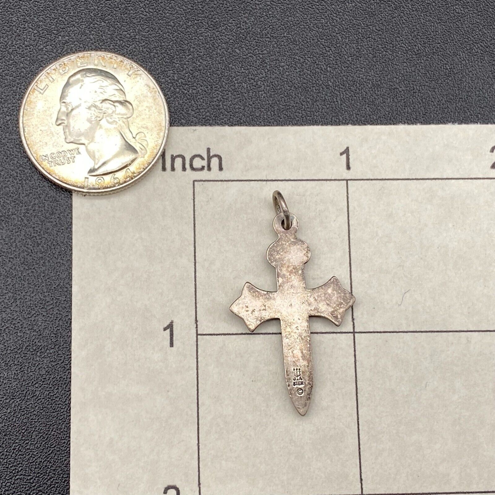 Vintage James Avery Cross Sterling Silver Pendant Charm