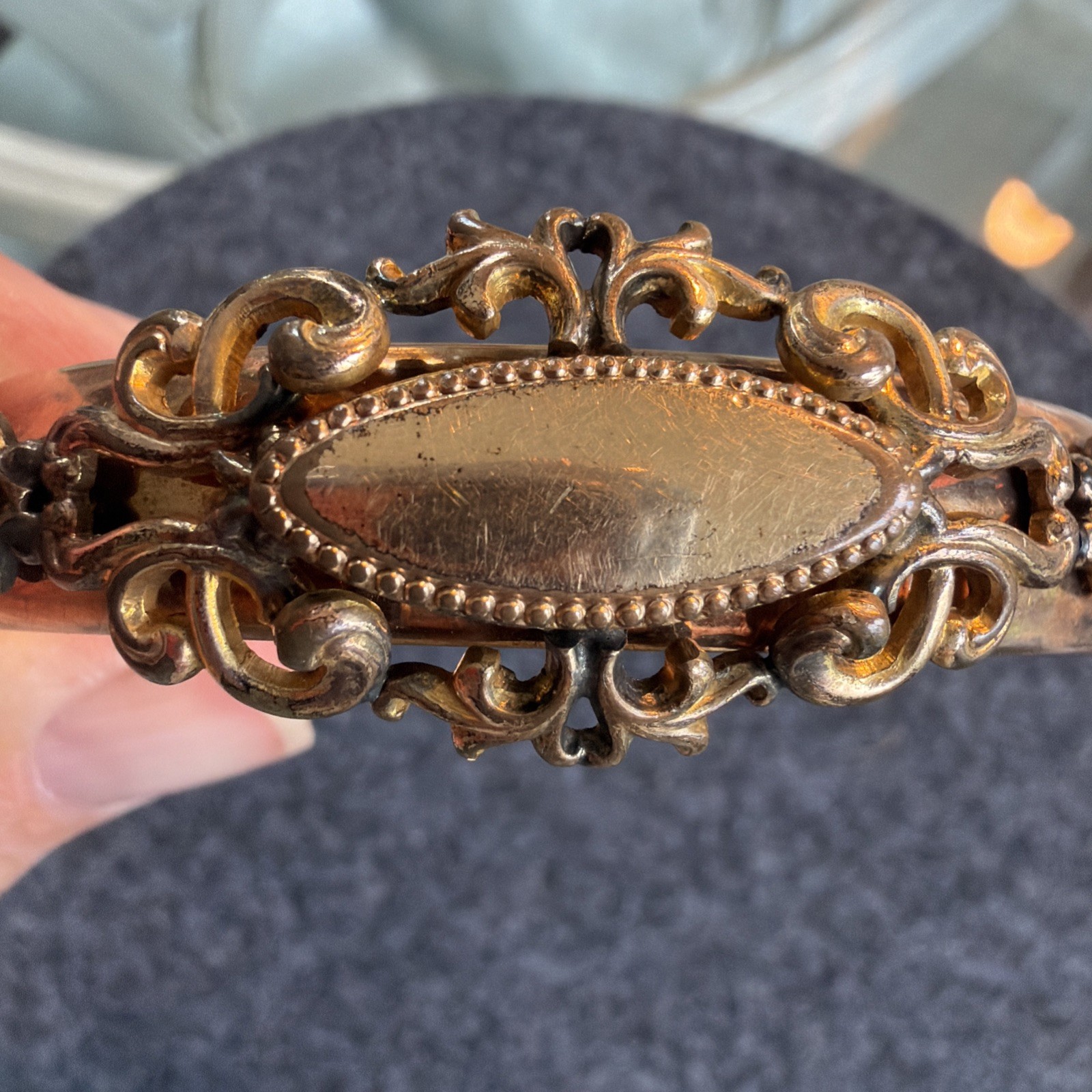 Antique 1907 F.M. Co Gold Filled Expansion Bangle Bracelet Victorian Edwardian
