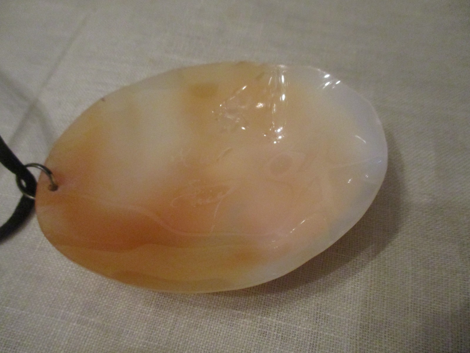 Vintage sterling silver M+M Scognamiglio large cameo pendant, 3 x 2 1/4″, 17″