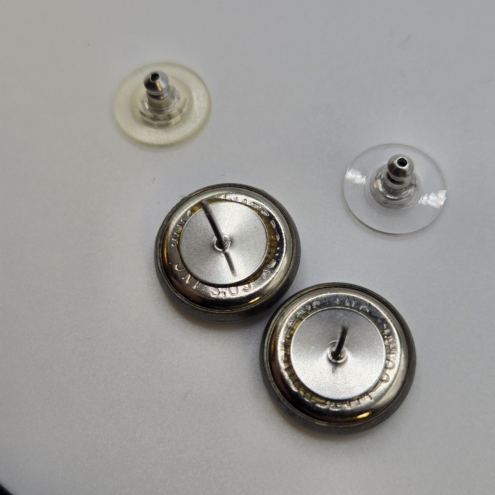 Vintage USA Military Mess Dress Buttons Link Bracelet and Stud Earrings SET