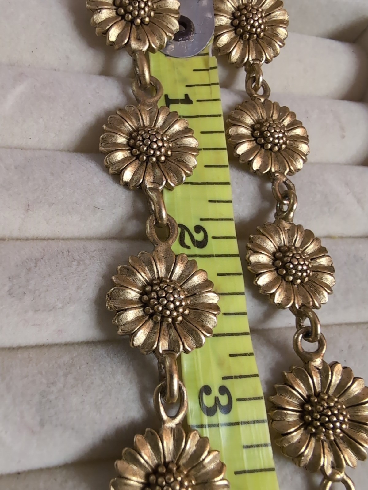 Eivind Hillestad EH Sunflower Daisy Necklace Matte Gold 16″ Floral Link