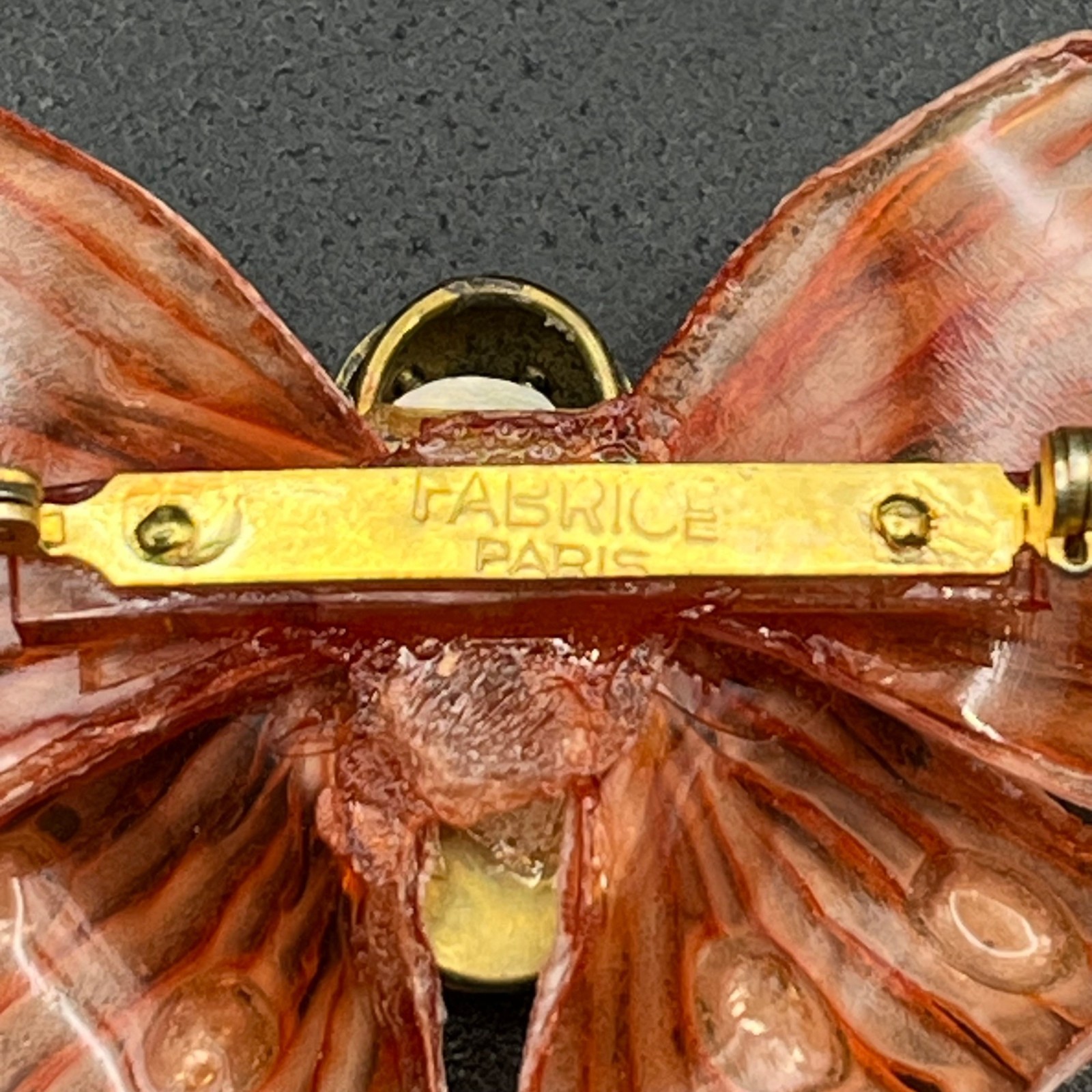 Fabrice Paris Large Butterfly Brooch – Acetate, MOP & Baroque Pearls