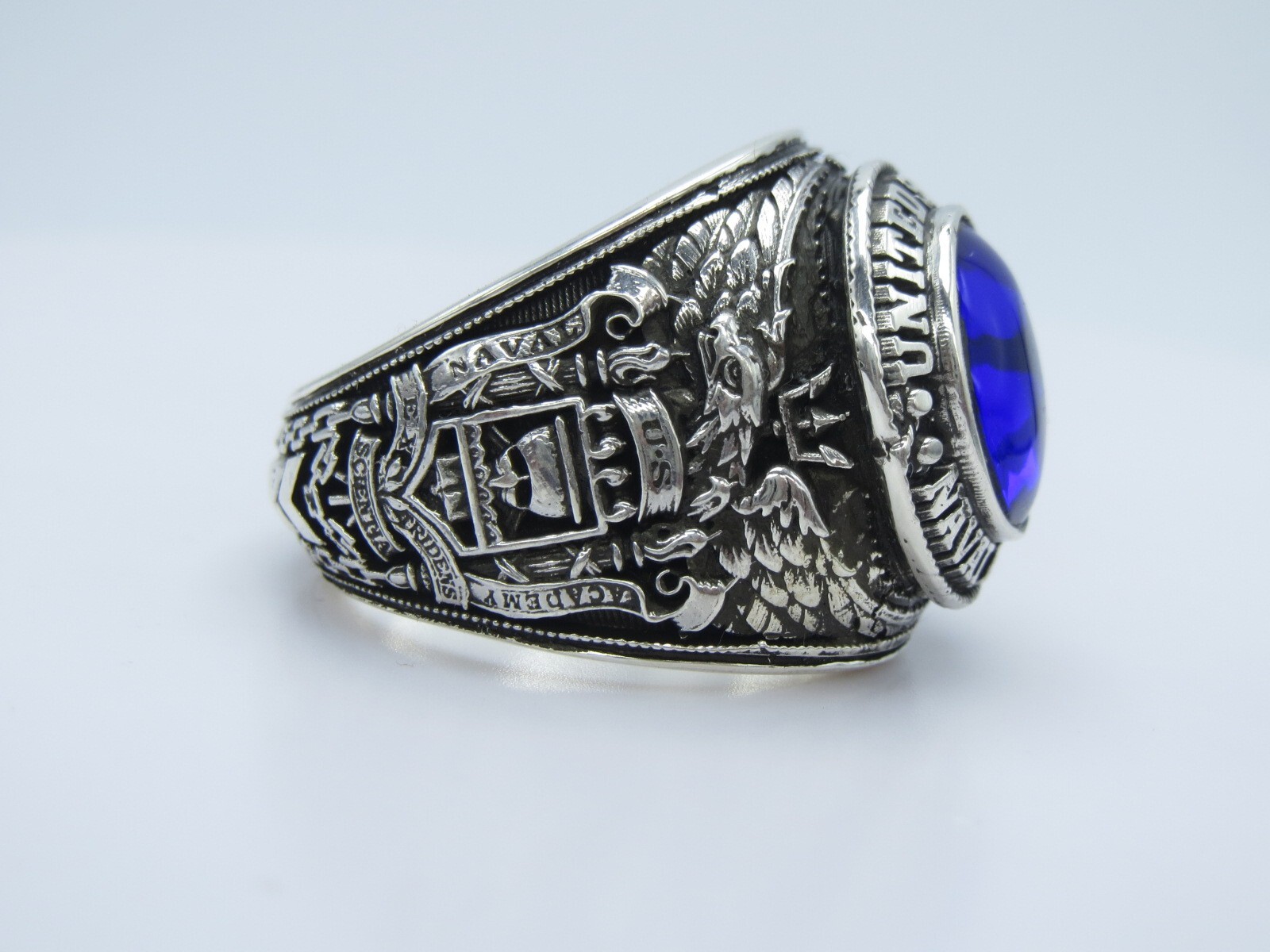 SILVER 925 , GREAT RING , 1954 , naval , ARRIVE IN 14 WORKING DAYS IF US , US 10
