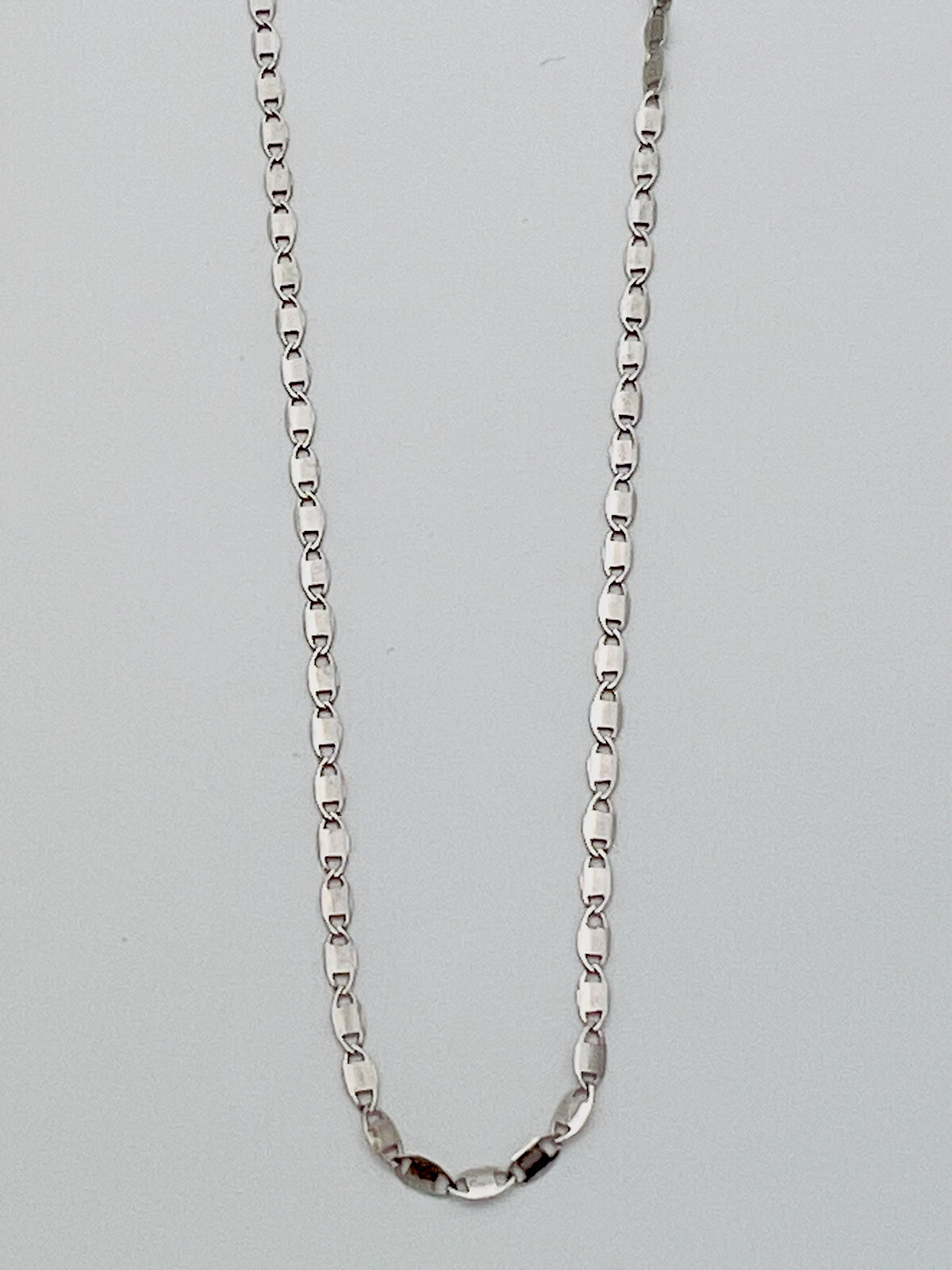 DaneCraft Tarnish Free 925 Sterling Silver Flat Oval Link Necklace 16”