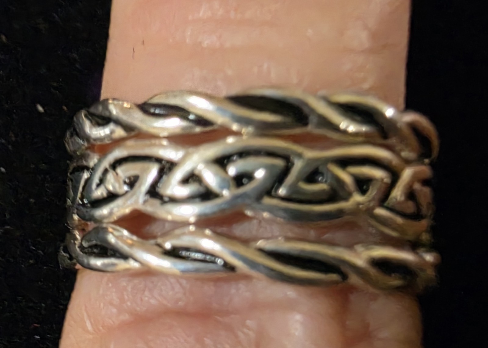 Avon Celtic Stackable Band Sterling Silver, Size 6, Vintage 2002 Irish 925