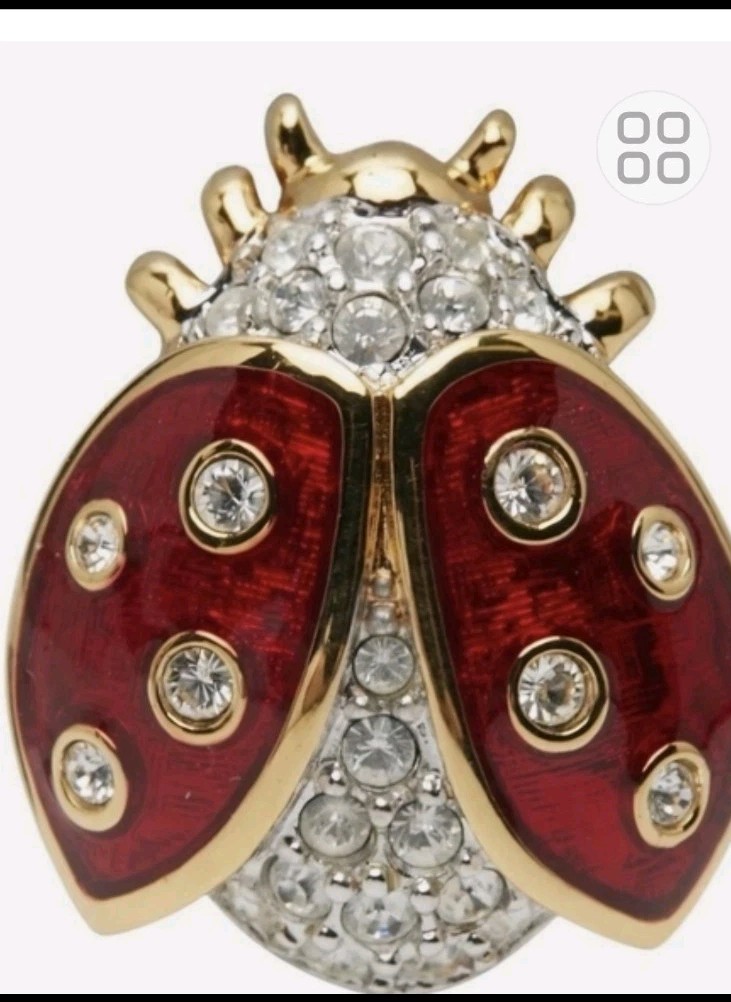 Vintage Swarovski Ladybug Brooch
