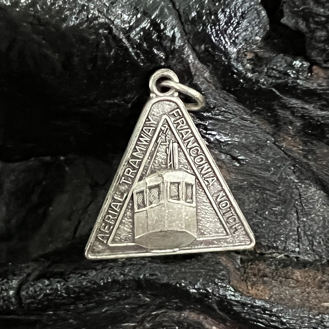 Vintage Sterling Silver Charm Franconia Notch Aerial Tramway Triangle Travel NE