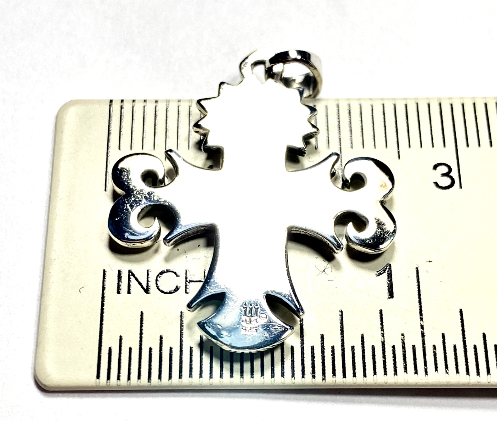 Vintage Unisex Sterling Silver James Avery La Primavera Cross With Dove 1.06″