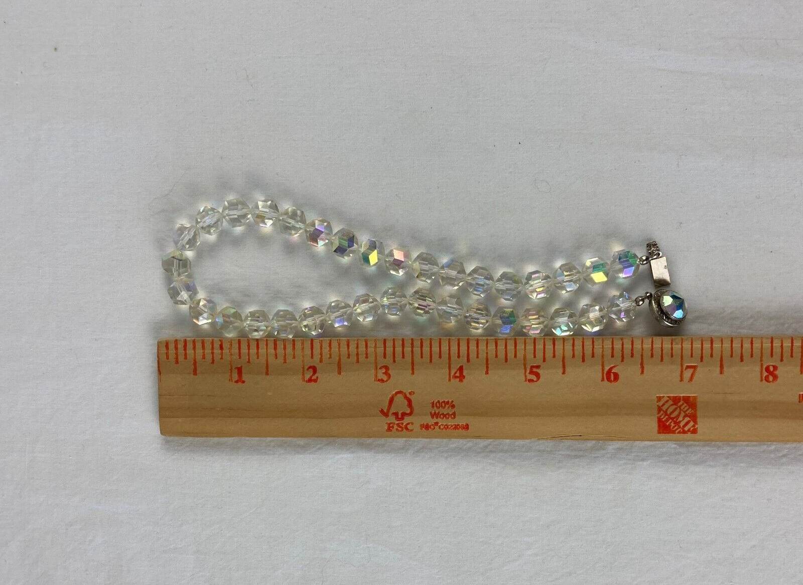Aurora Borealis Choker Necklace Marked Austria Madsin Gorgeous Clasp Wedding